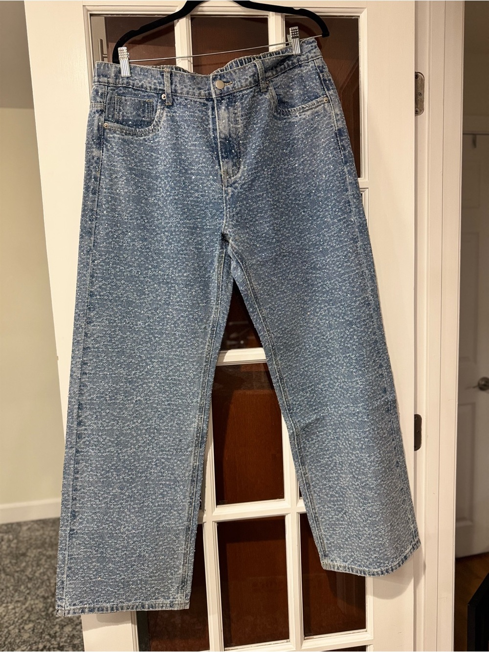 Brand New Oli & Hali Textured Denim Sequin Pants